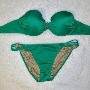 Emerald Green Strapless Victoria Secret Swimsuit